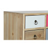 Chest of drawers DKD Home Decor White Multicolour Natural Navy Blue Light grey Wood MDF Wood 80 x 35 x 82 cm