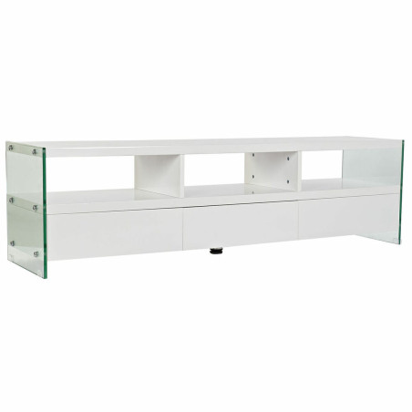 TV furniture DKD Home Decor White Crystal MDF (160 x 45 x 40 cm)