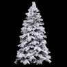 Christmas Tree White Green PVC Metal Polyethylene Snowfall 240 cm