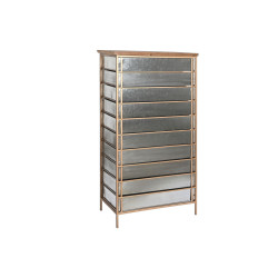 Chest of drawers Home ESPRIT Brown Grey Silver Natural Metal Fir Loft 66 x 33,5 x 121 cm