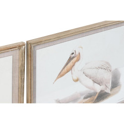 Painting DKD Home Decor 70 x 2,5 x 50 cm Traditional Birds (6 Pieces)