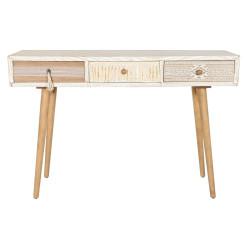 Console DKD Home Decor Fir Natural White 120 x 35 x 80 cm