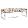 Bench DKD Home Decor Brown Beige Silver Camel Steel 122 x 41 x 44 cm