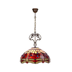 Ceiling Light Viro Belle Rouge Maroon Iron 60 W 40 x 130 x 40 cm