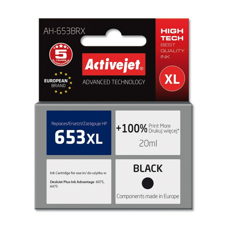 Original Ink Cartridge Activejet AH-653BRX Black