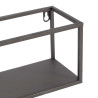 Shelves 40 x 12 x 13,5 cm Black Golden Metal