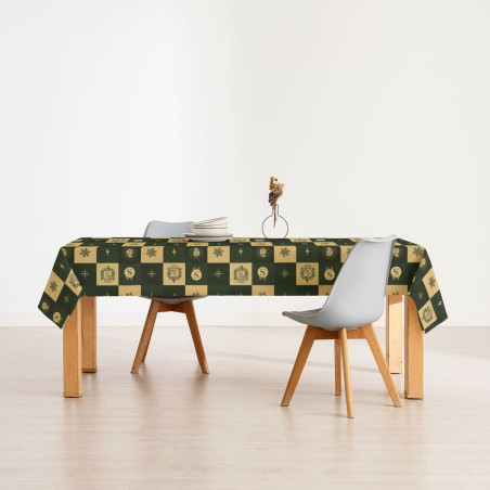 Stain-proof resined tablecloth Harry Potter Slytherin 140 x 140 cm