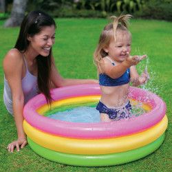 Inflatable Paddling Pool for Children Intex Sunset Rings 68 L 86 x 25 x 86 cm (6 Units)