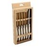 Knife Set Lou Laguiole Rustic Meats White Metal 6 Units