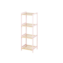 Bathroom Shelves 35 x 30 x 100 cm Pink Natural Bamboo Pine