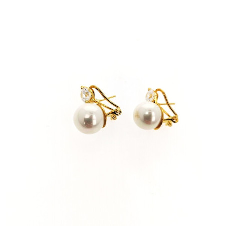 Ladies' Earrings Biplat Moda Beads Golden