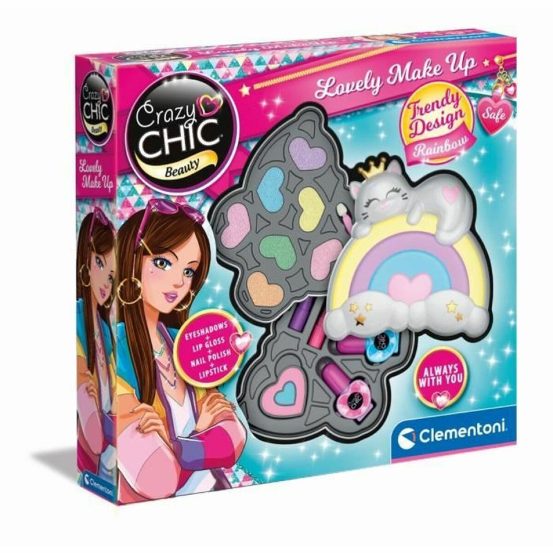 Children's Make-up Set Clementoni Crazy Chic Beauty Lovely Make up Multicolour