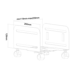 CPU Support with Wheels Neomounts CPU-M100BLACK