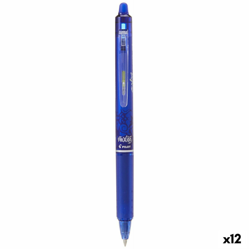 Liquid ink pen Pilot Frixion Clicker Blue 0,4 mm (12 Units)