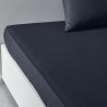 Fitted bottom sheet TODAY Essential 140 x 190 cm Navy Blue