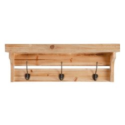 Wall mounted coat hanger 62 x 15 x 21 cm Fir wood