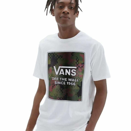 Men’s Short Sleeve T-Shirt Vans Camo Check Boxe-B White