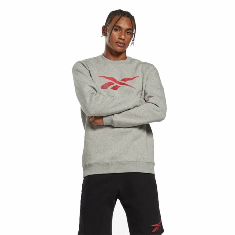 Men’s Sweatshirt without Hood Reebok Identity Grey