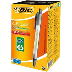 Liquid ink pen Bic Clic Stic Black 0,32 mm (50 Pieces)