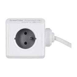 Cube multiplugs Allocacoc PowerCube Extended USB E(FR) (3 m)