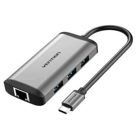 USB Hub Vention CNCHB Black Grey