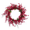 Advent wreathe Red Green Rattan Plastic 45 x 45 cm