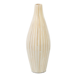 Vase 18 x 18 x 52 cm Beige Bamboo