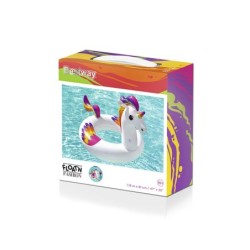 Inflatable Pool Float Bestway Unicorn 119 x 91 cm White Multicolour