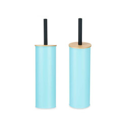 Toilet Brush Blue Metal Bamboo Plastic 9,5 X 27 X 9,5 cm (6 Units)