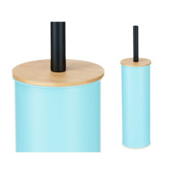 Toilet Brush Blue Metal Bamboo Plastic 9,5 X 27 X 9,5 cm (6 Units)