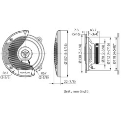 Car Speakers Kenwood KFC-S1366 2 Pieces (2 Units)