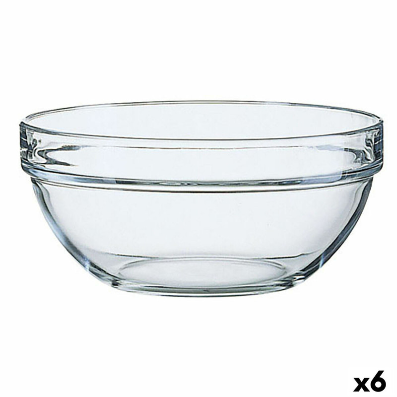 Salad Bowl Luminarc Transparent Glass (23 x 11 cm) (6 Units)