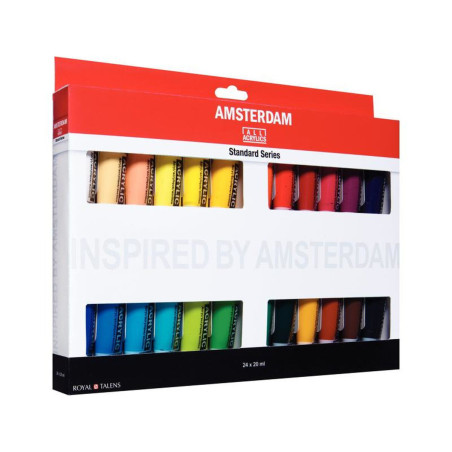 Painting set Talens Amsterdam Acrylic paint 24 Pieces Multicolour 200 ml