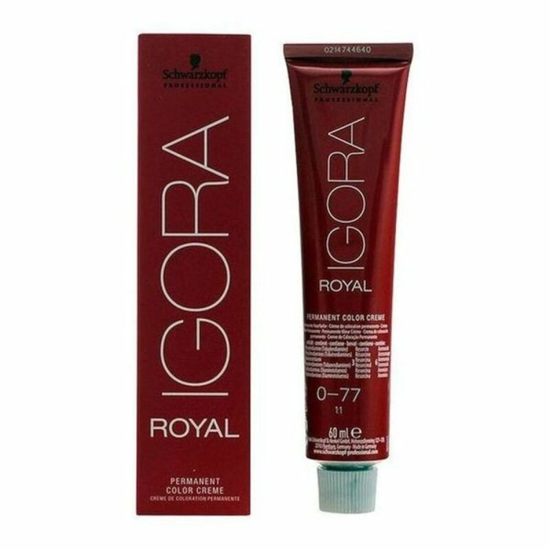 Permanent Dye Igora Royal Schwarzkopf Igora Royal 0-77 Nº 9.0-rubio muy claro Nº 8.0-rubio claro 60 ml