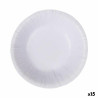 Plate set Algon Disposable White Cardboard 450 ml (15 Units)