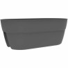 Plant pot EDA Grey Dark grey Plastic Oval Modern