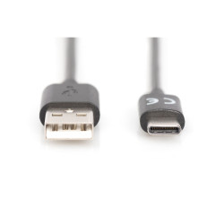 USB A to USB-C Cable Digitus by Assmann AK-300148-040-S Black