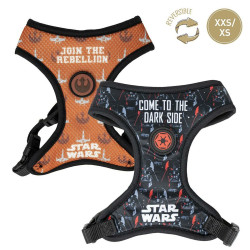 Dog Harness Star Wars Reversible Black XXS