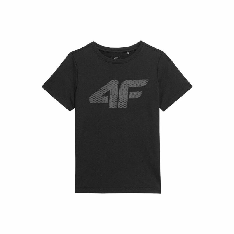 Child's Short Sleeve T-Shirt 4F Melange Black