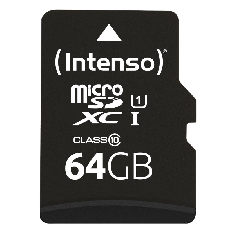 Micro SD Memory Card with Adaptor INTENSO 64 GB