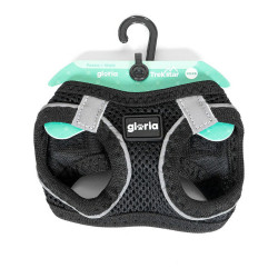 Dog Harness Gloria Air Mesh Trek Star Adjustable Black Size XXXS (18-20 cm)