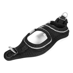 Dog Harness Gloria Air Mesh Trek Star Adjustable Black Size XXXS (18-20 cm)