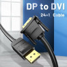 DisplayPort to DVI Adapter Vention HAFBG Black 1,5 m