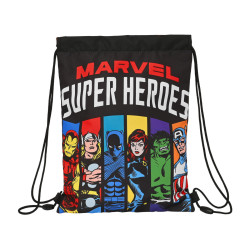 Backpack with Strings The Avengers Super heroes Black (26 x 34 x 1 cm)