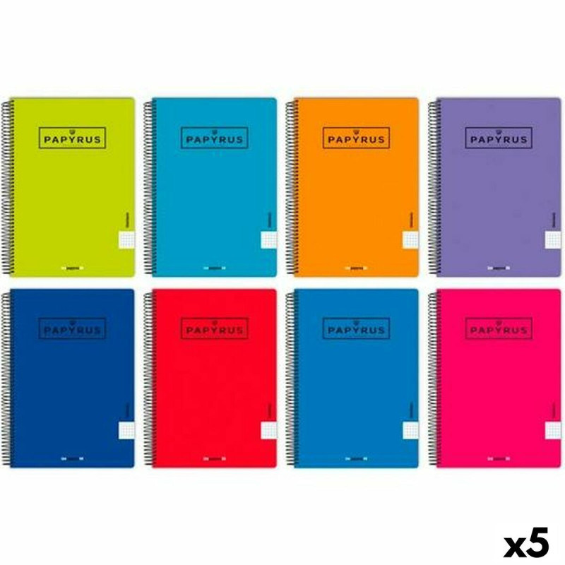 Notebook Papyrus Din A4 80 Sheets (5 Units)