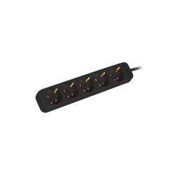 Power Strip - 5 Sockets Schuko Lanberg 3 m Black