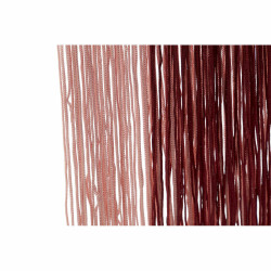 Hanging mirror DKD Home Decor Burgundy Light Pink Wood Metal Fringe 33,5 x 1 x 54 cm (2 Units)