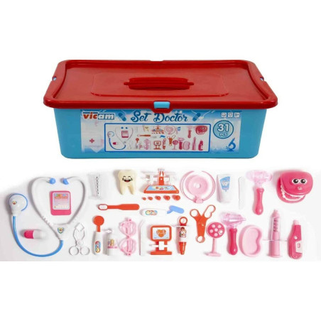 Toy Medical Case with Accessories 31 Pieces