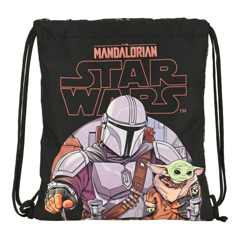 Backpack with Strings The Mandalorian The guild Black Brown (35 x 40 x 1 cm)