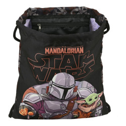 Backpack with Strings The Mandalorian The guild Black Brown (35 x 40 x 1 cm)